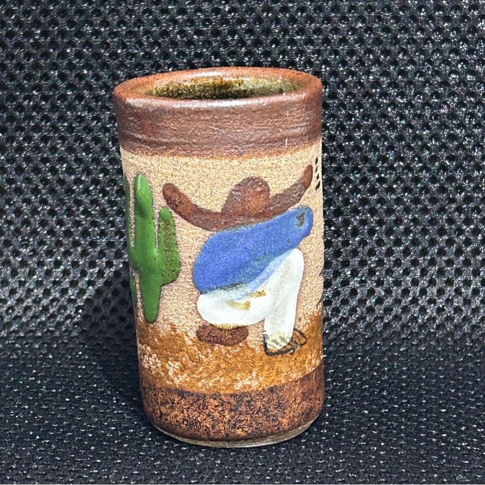 Tonala Pottery Tall Toothpick Match Holder 3”